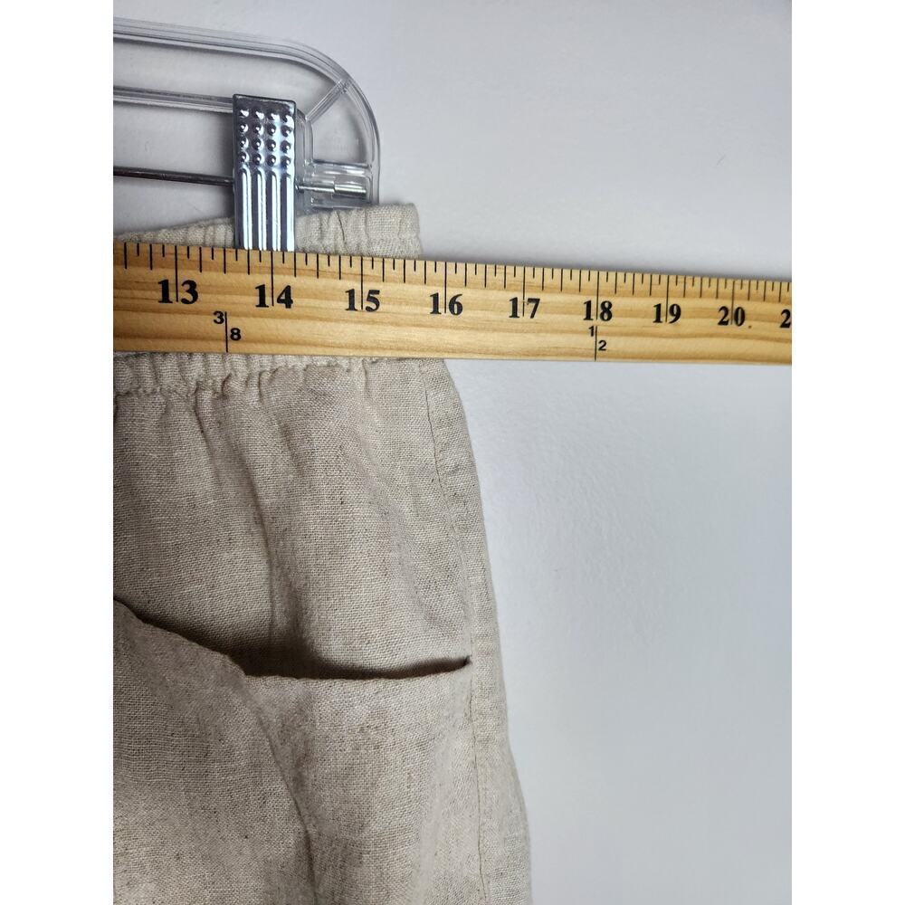 Old Navy Linen Blend High Rise Cuffed Shorts women's M Pockets beachy minimalist - Picture 7 of 9